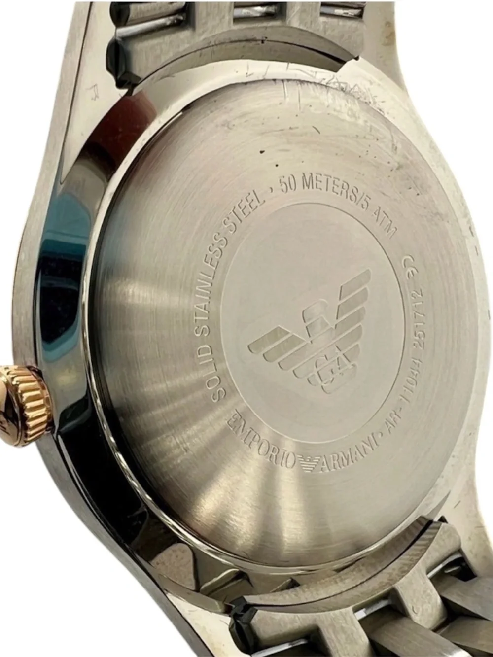 Mens Emporio Armani Two Tone Watch AR11044